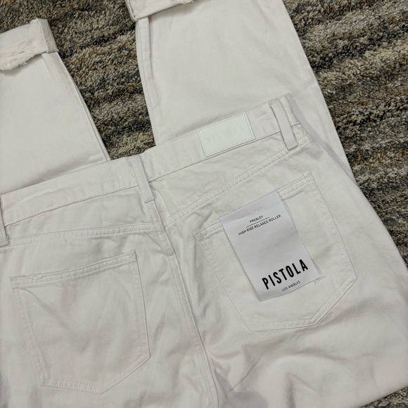 Pistola High Rise Relaxed Roller Jeans Sz 30 NWT | Pistola White Relaxed Fit - Picture 11 of 15